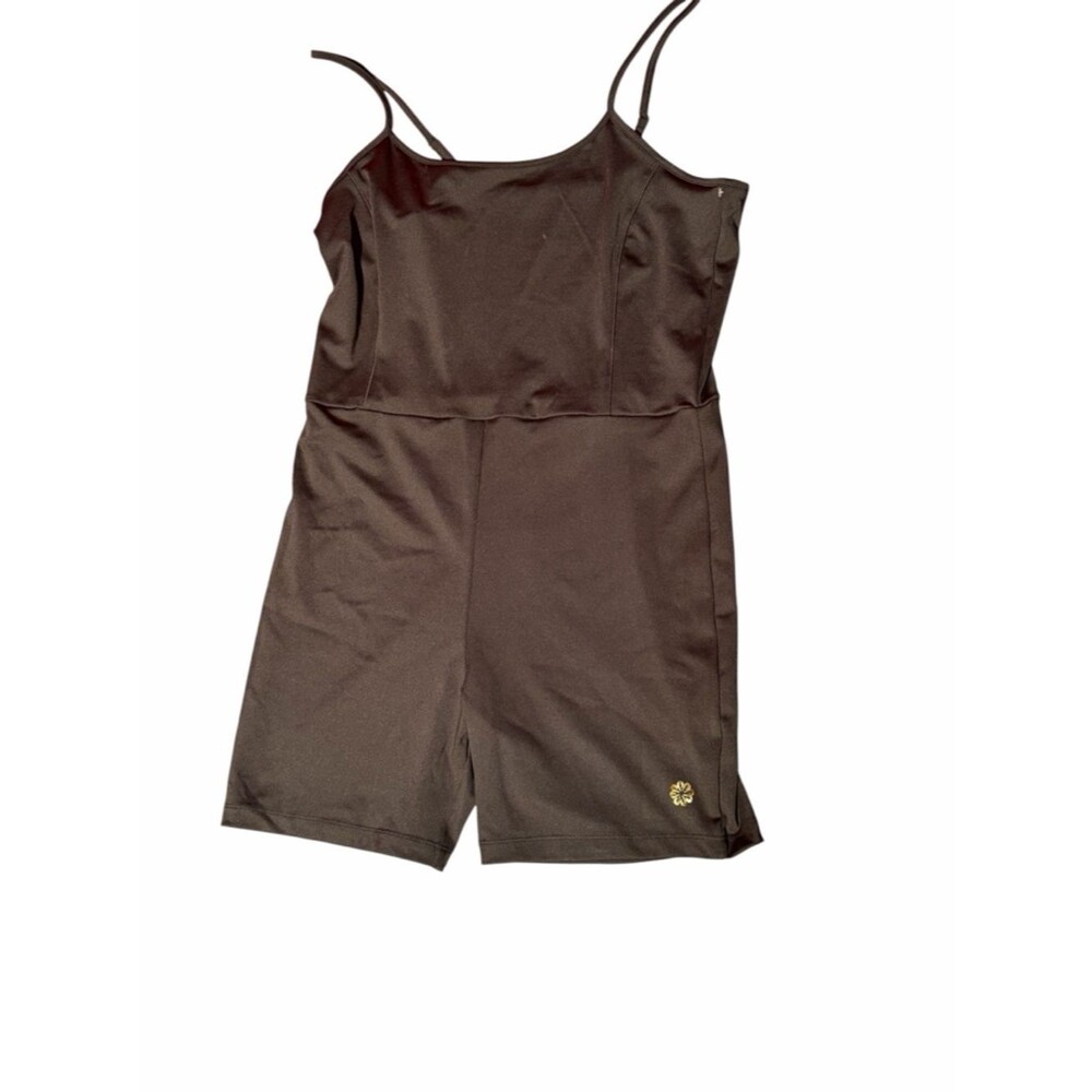Pro Player Black Athletic Romper Size Large Spaghetti Strap Activewear One Piece